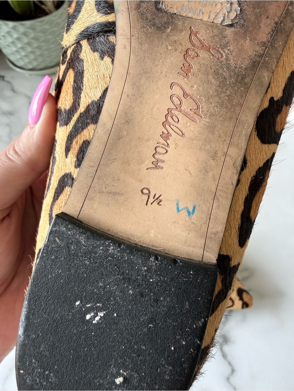 Sam Edelman Hazel Leopard Print Pointed-Toe Flats Closet Staple Chic size 9.5 - Picture 8 of 8